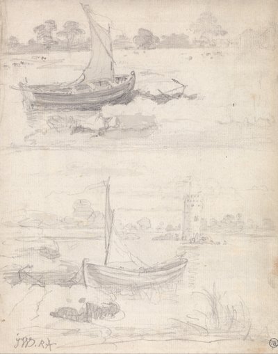 Studies of Boats on a Riverside by James Ward